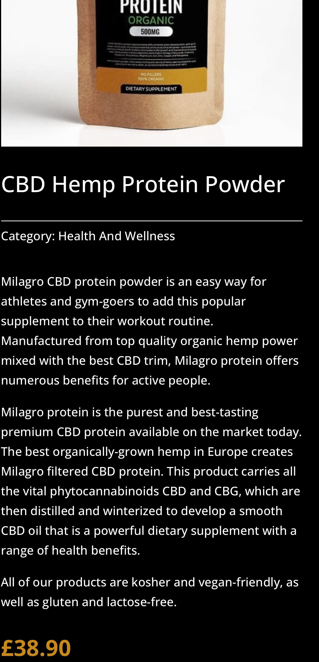 CBD Hemp Protein Powder