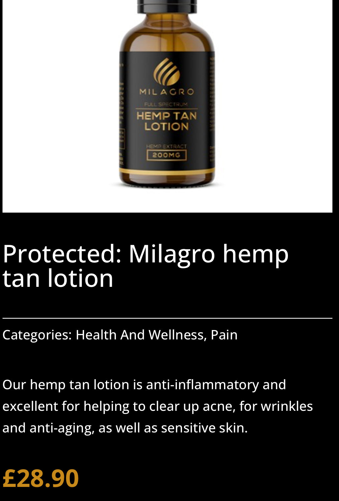 CBD tanning lotion