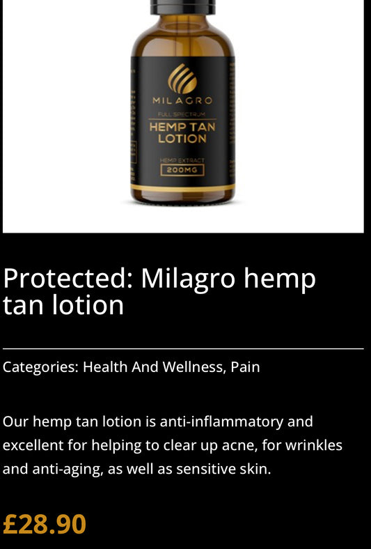 CBD tanning lotion