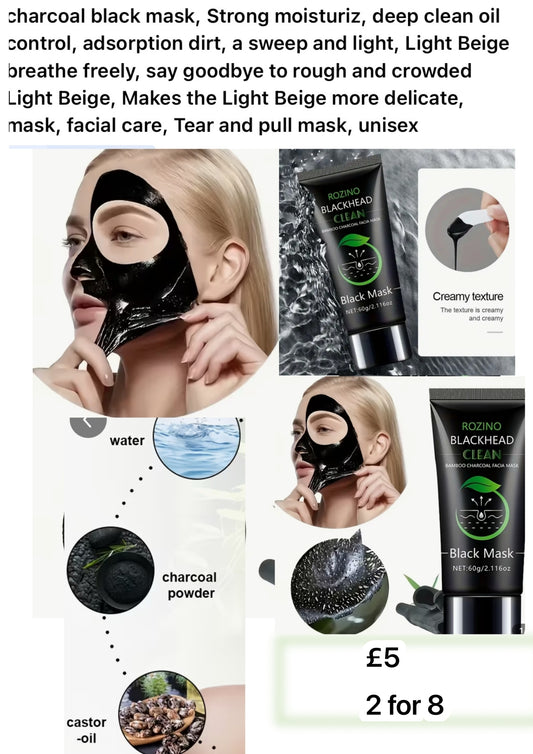Ronzino Blackhead Clean Bamboo and Charcoal Facial Mask