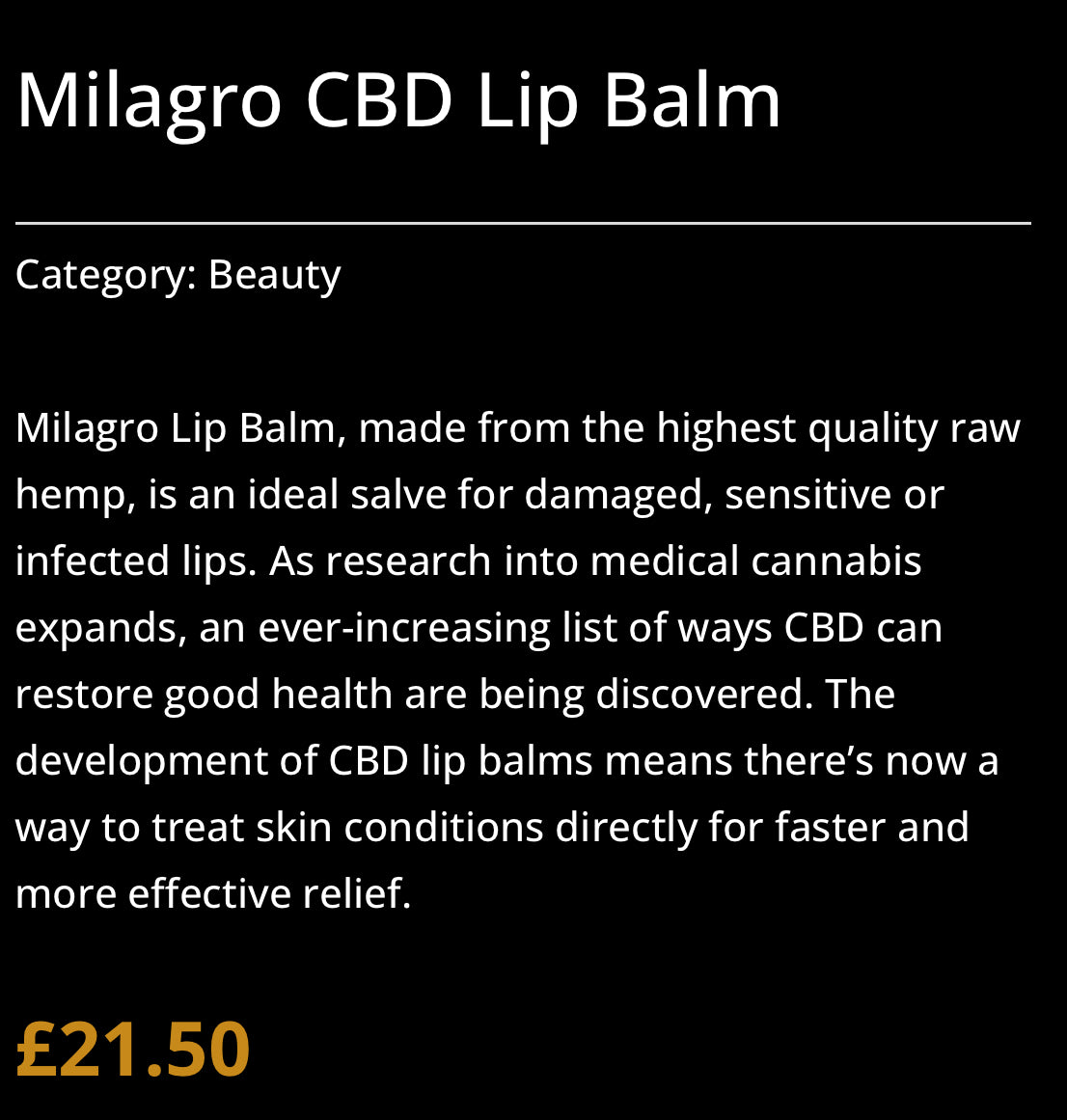 CBD lip balm