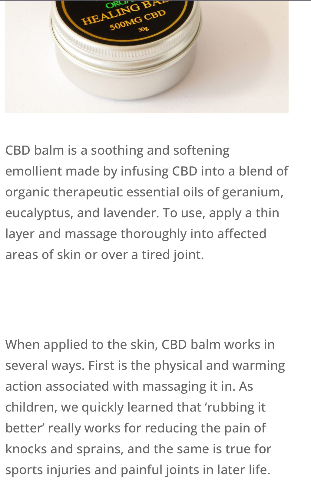 CBD balm