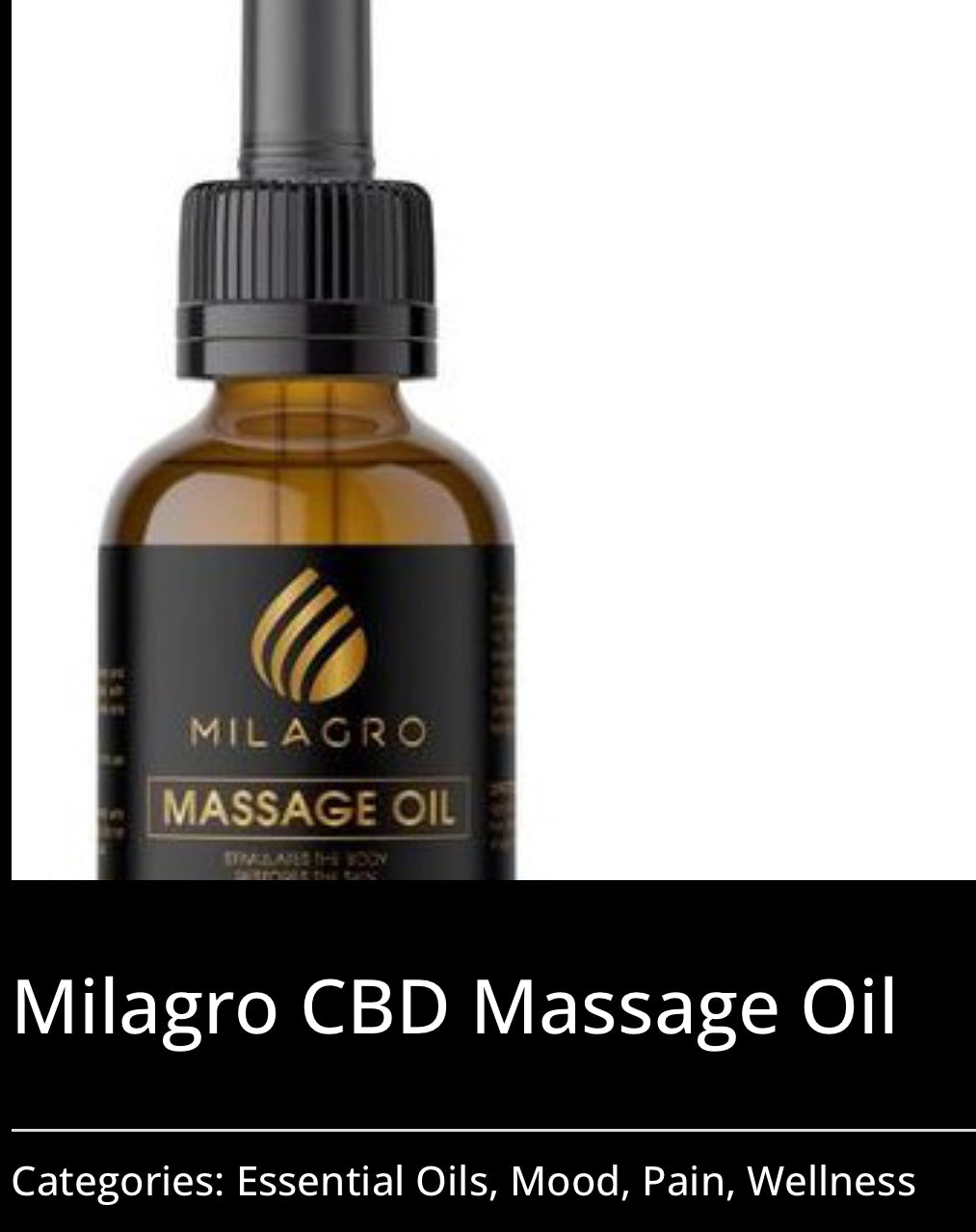CBD massage oil