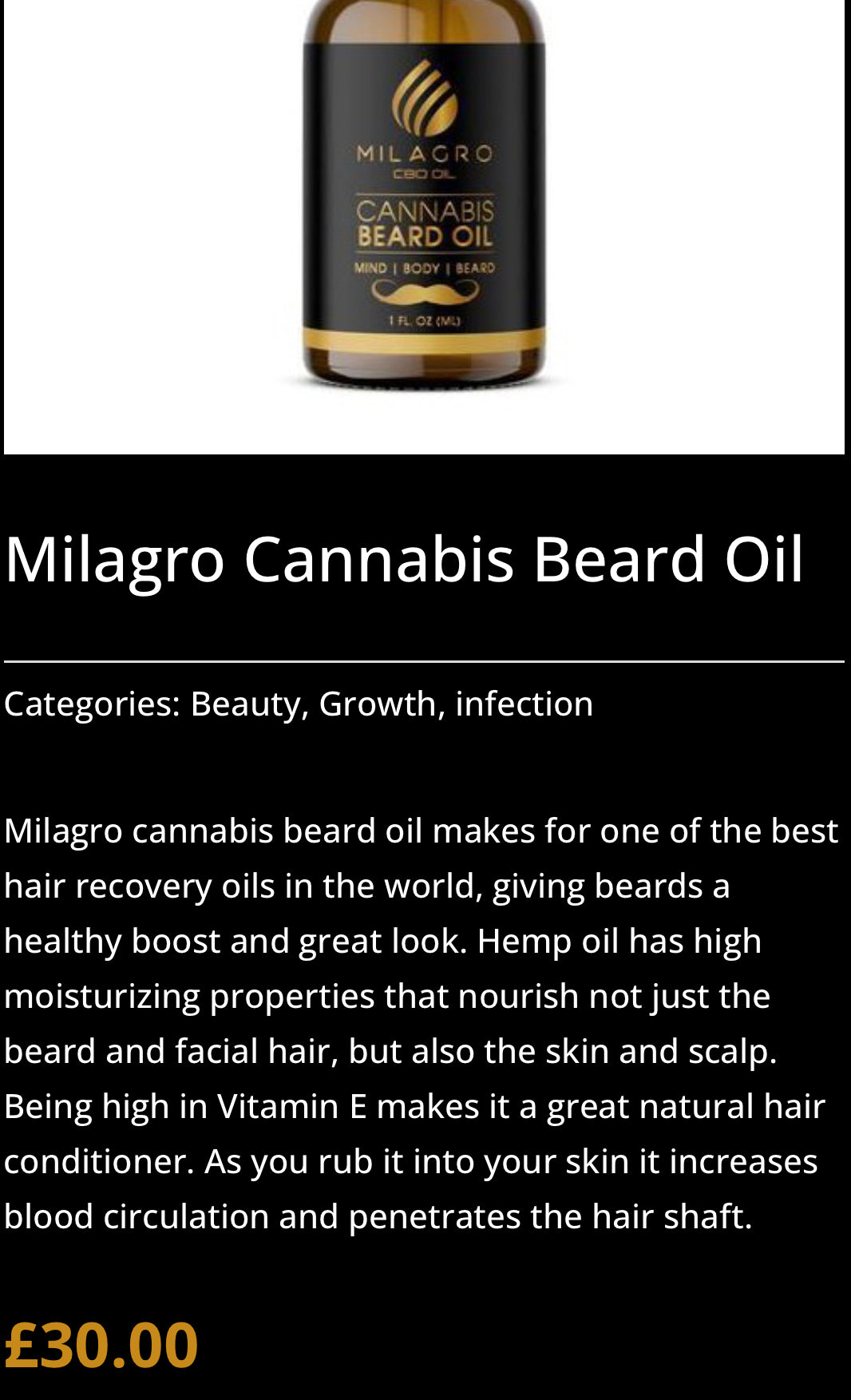 CBD beard oils