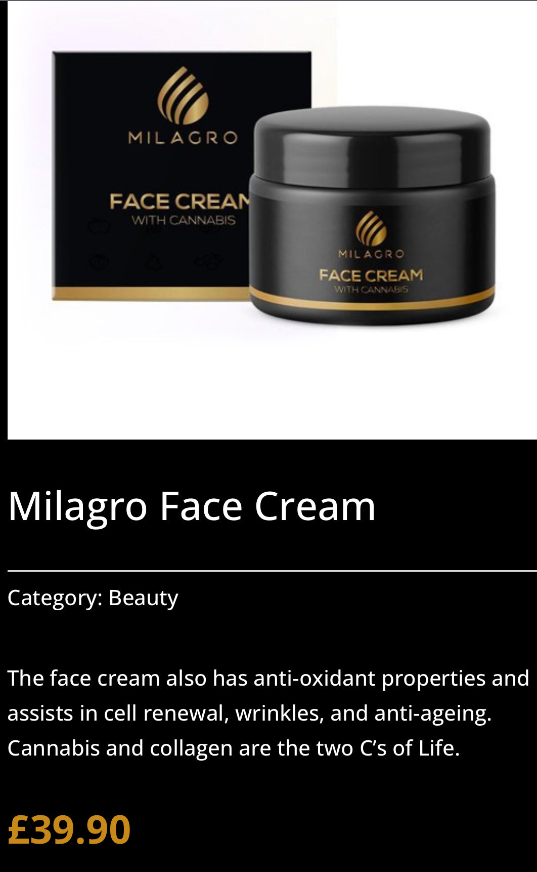 CBD face cream