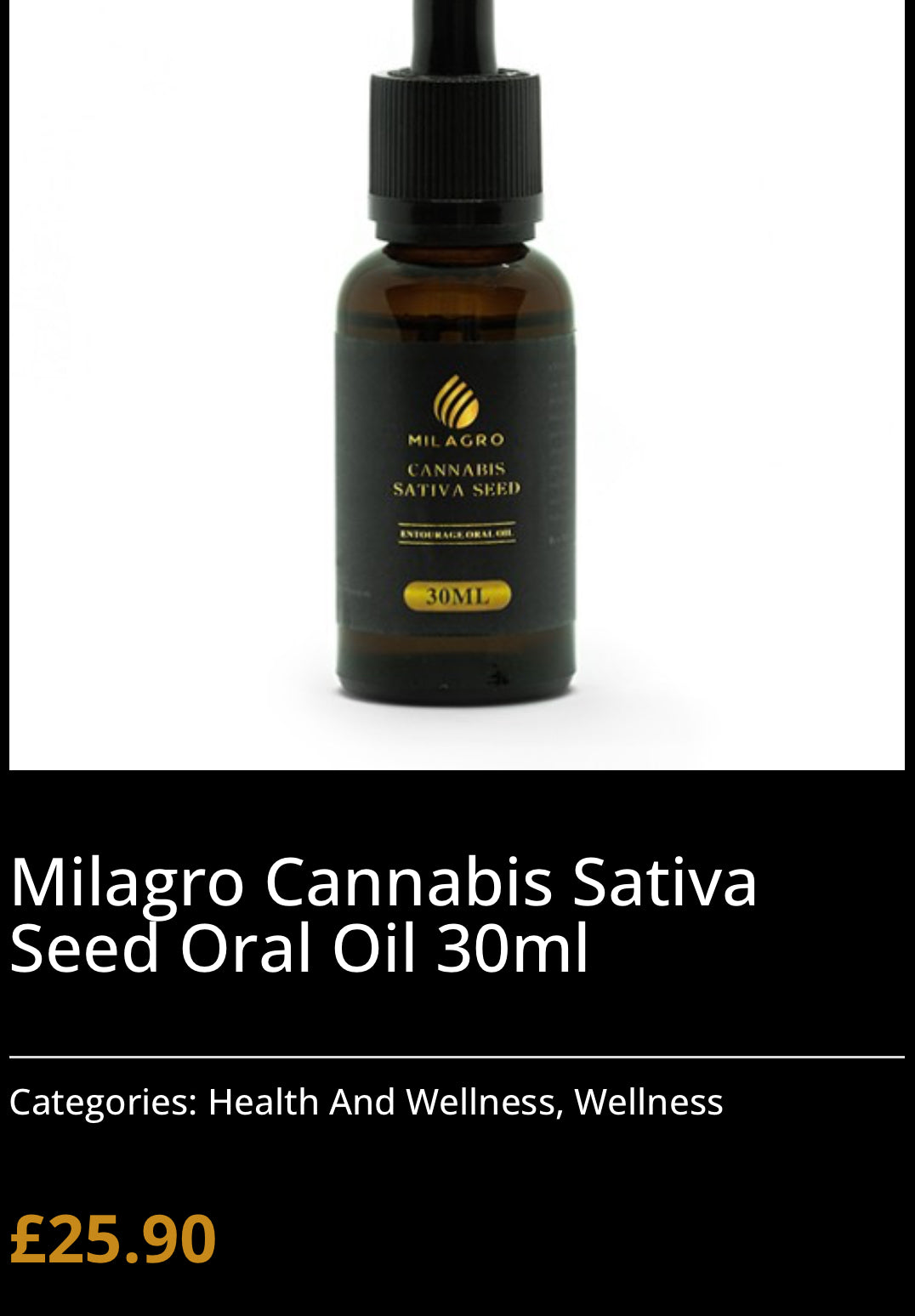 CBD sativa seed oil