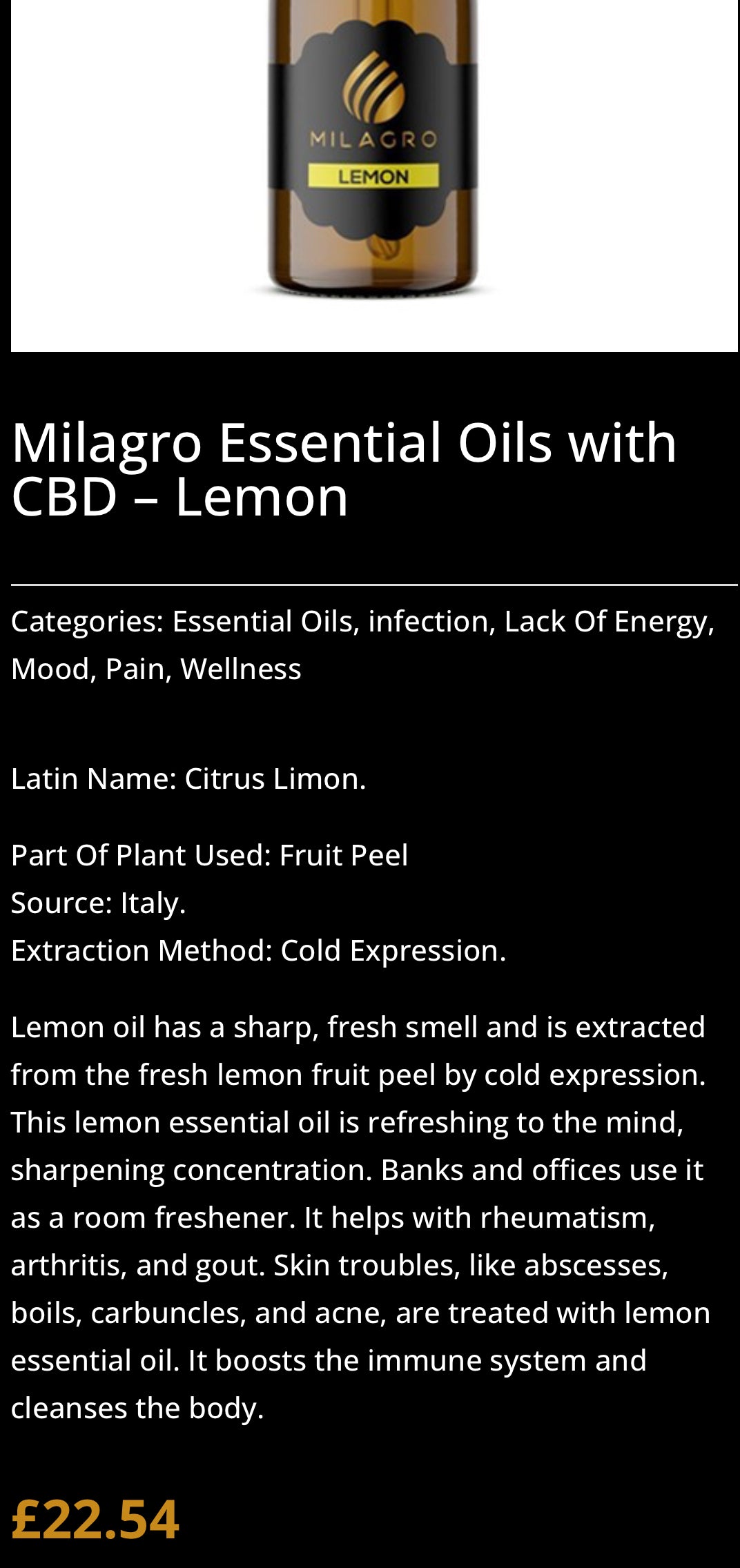 Milagro CBD Essential Oils