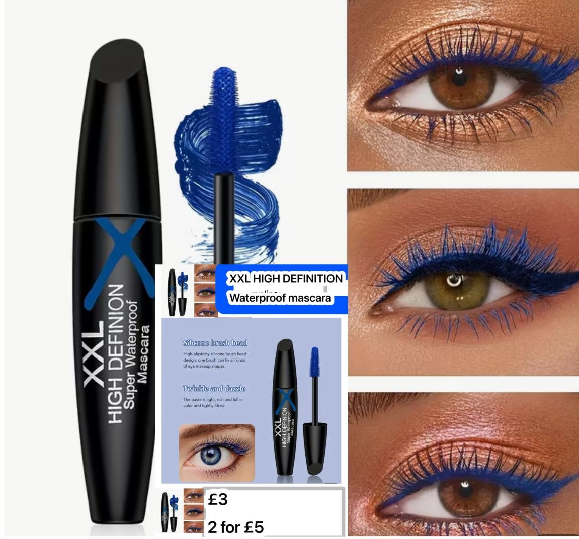 Highly water proof blue mascara