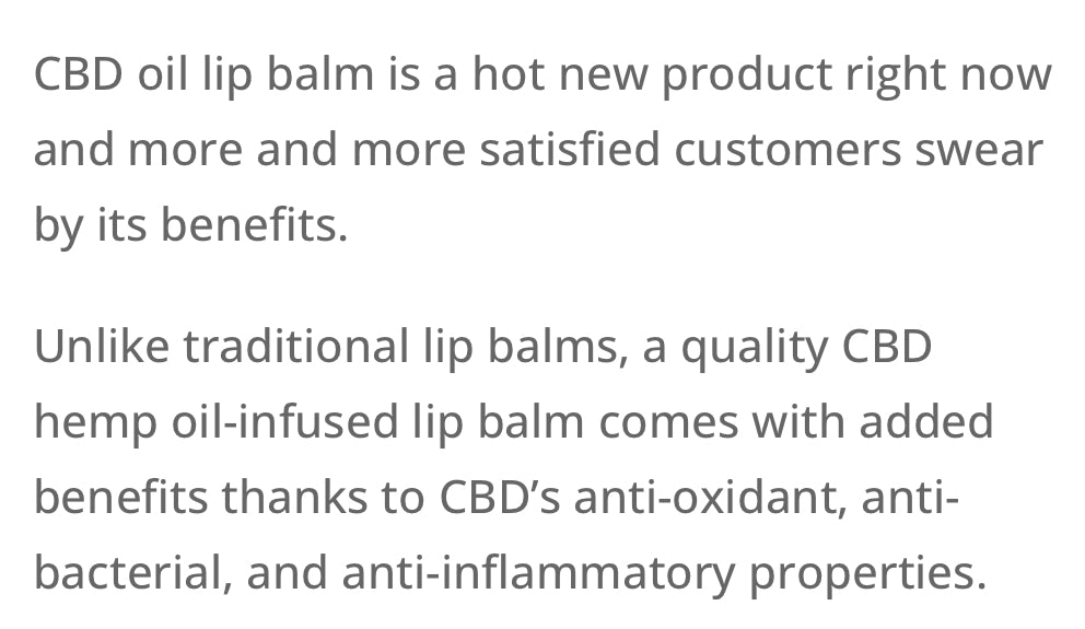 CBD lip balm