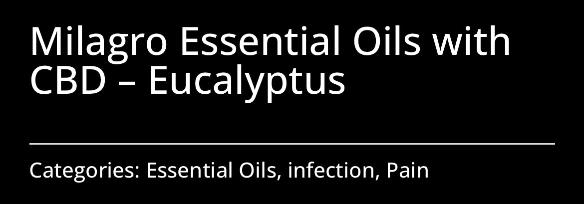 Milagro CBD Essential Oils